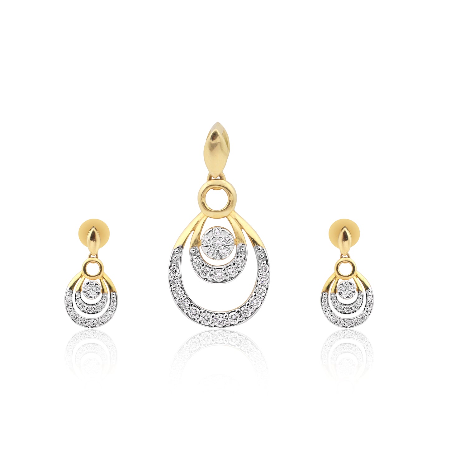 Radiant Teardrop Harmony Diamond Pendant Set