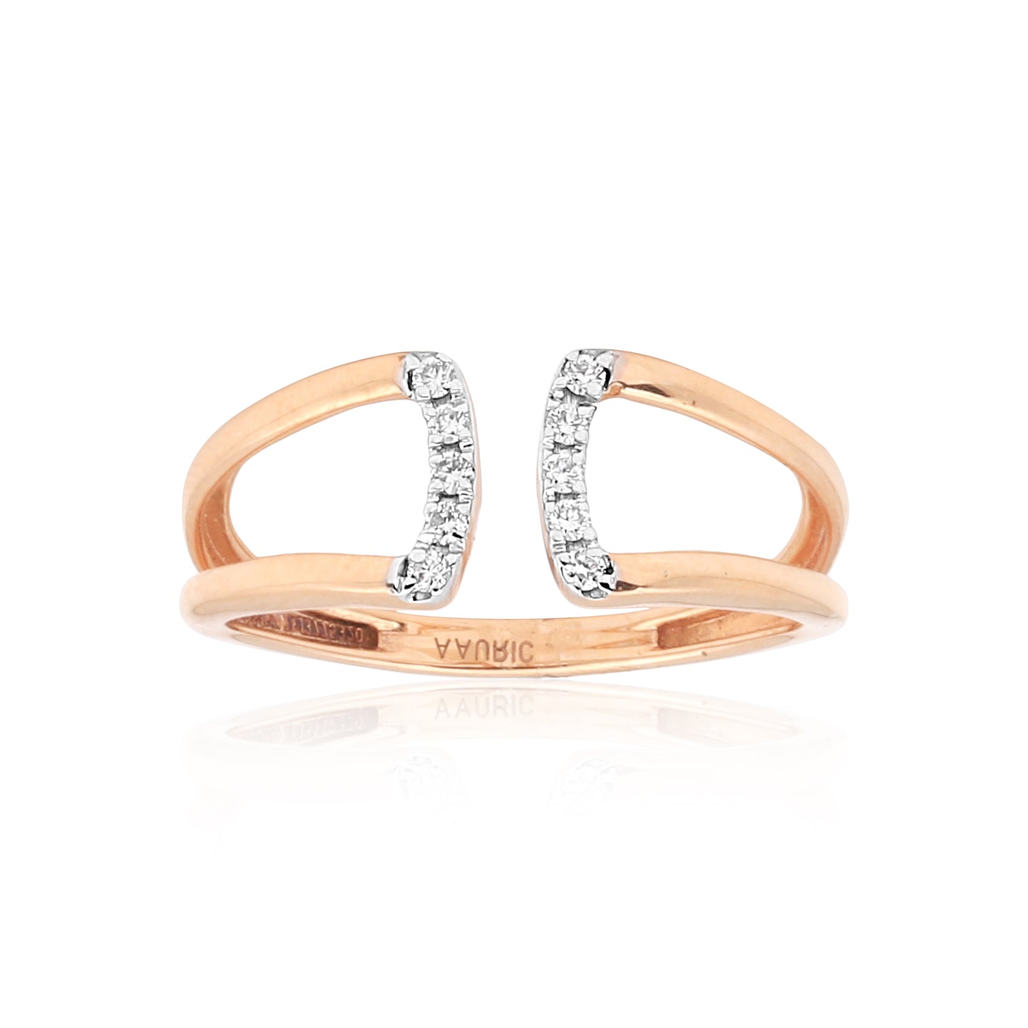 AAURIC Rose Gold and Diamond Ring