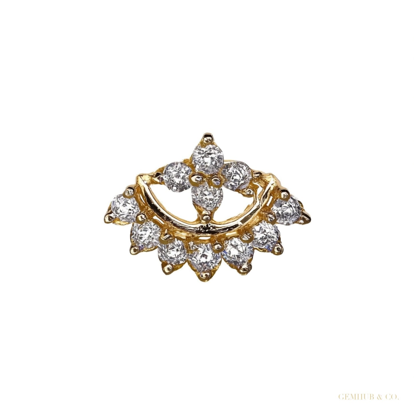 Fancy Women's proposal Gift Stud Natural Diamond Earrings 14k Gold GH SI Round – white background main image