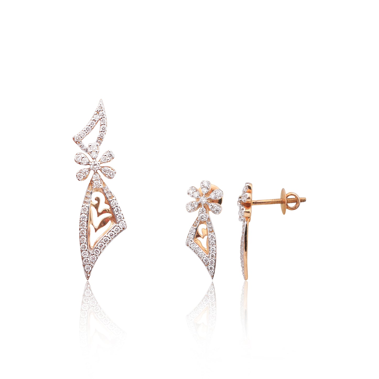 Elysian Bloom Teardrop Diamond Pendant Set