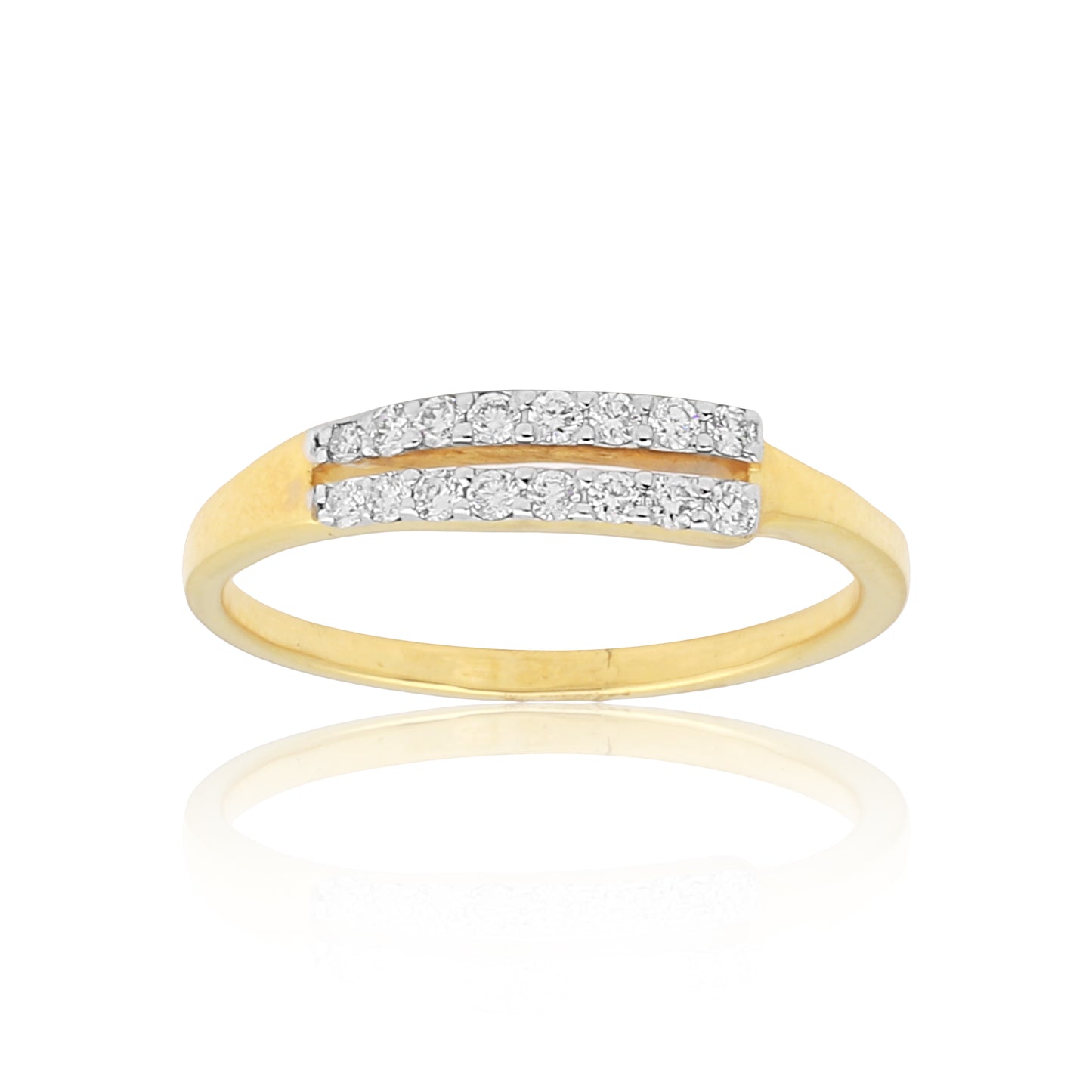 Dainty Gold and Diamond Ring