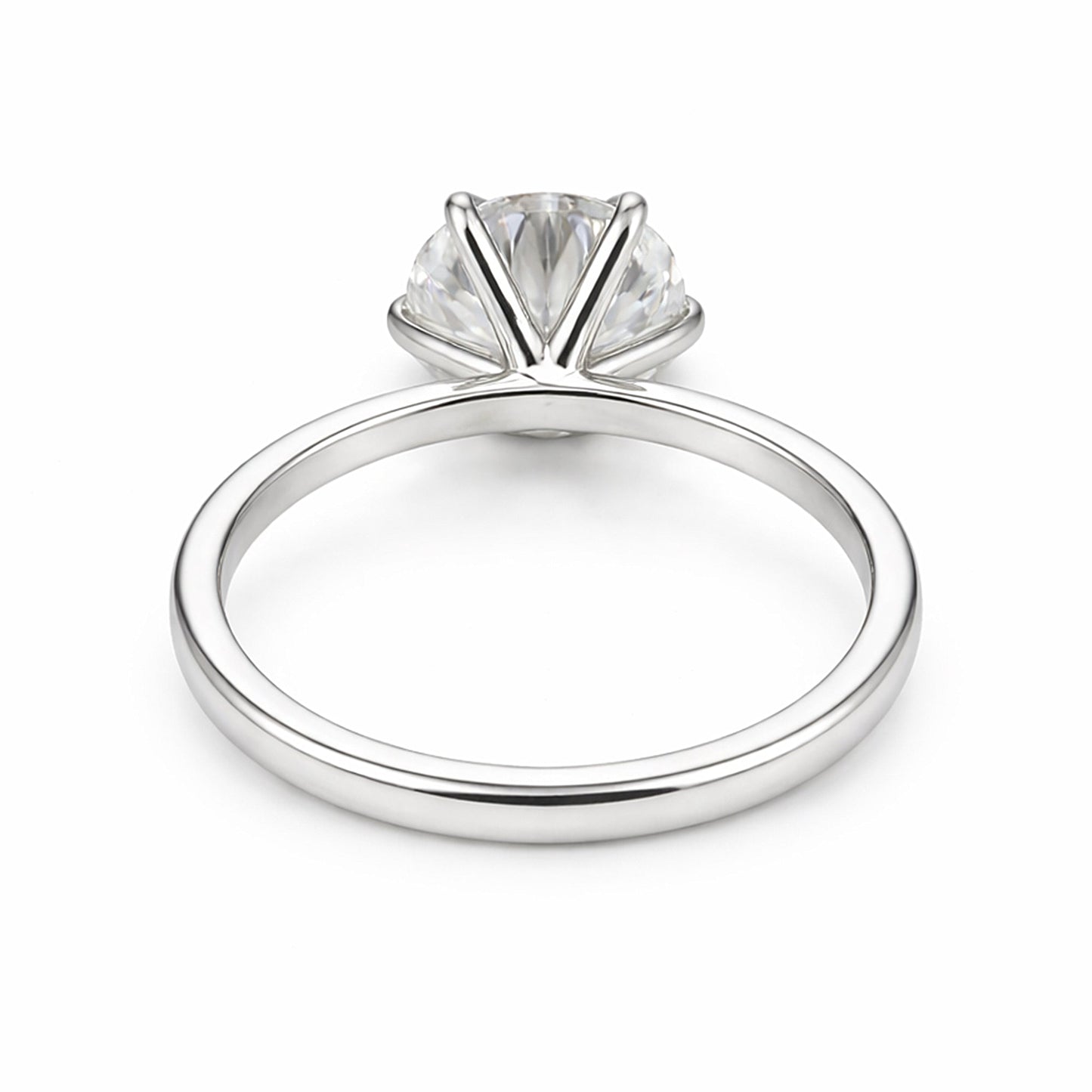 2.85 ct DEW Certified White Moissanite Solitaire Ring in – Gift for Wife 18K Gold Plate 18K Gold Plated