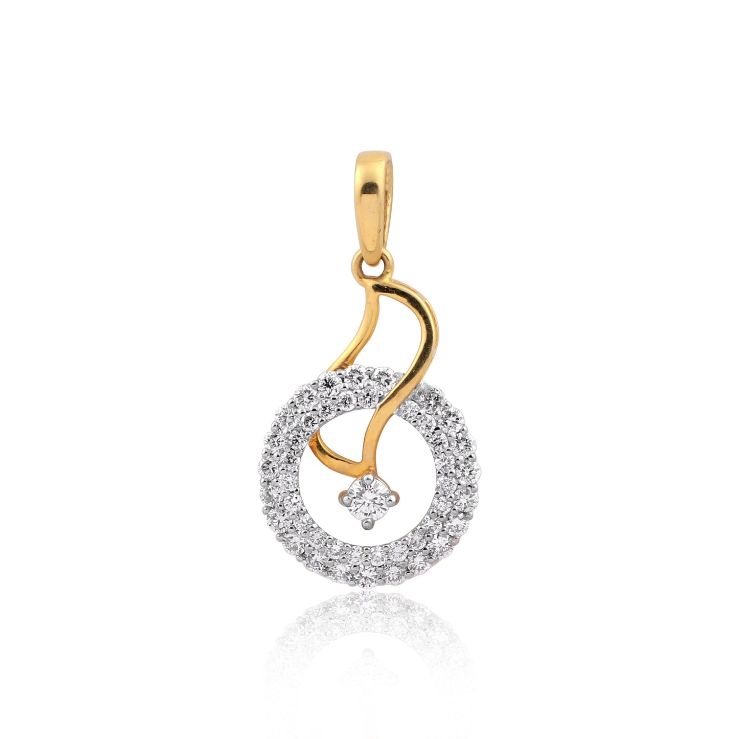 18k Gold Natural Diamond Pendant Set 1.50 ct Round Cut IGI Certified Jewellery