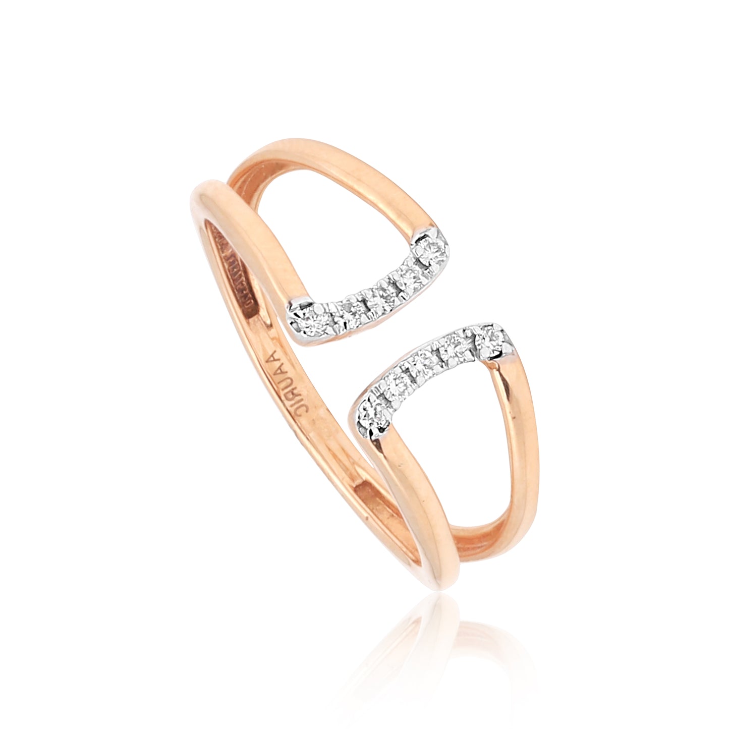 AAURIC Rose Gold and Diamond Ring