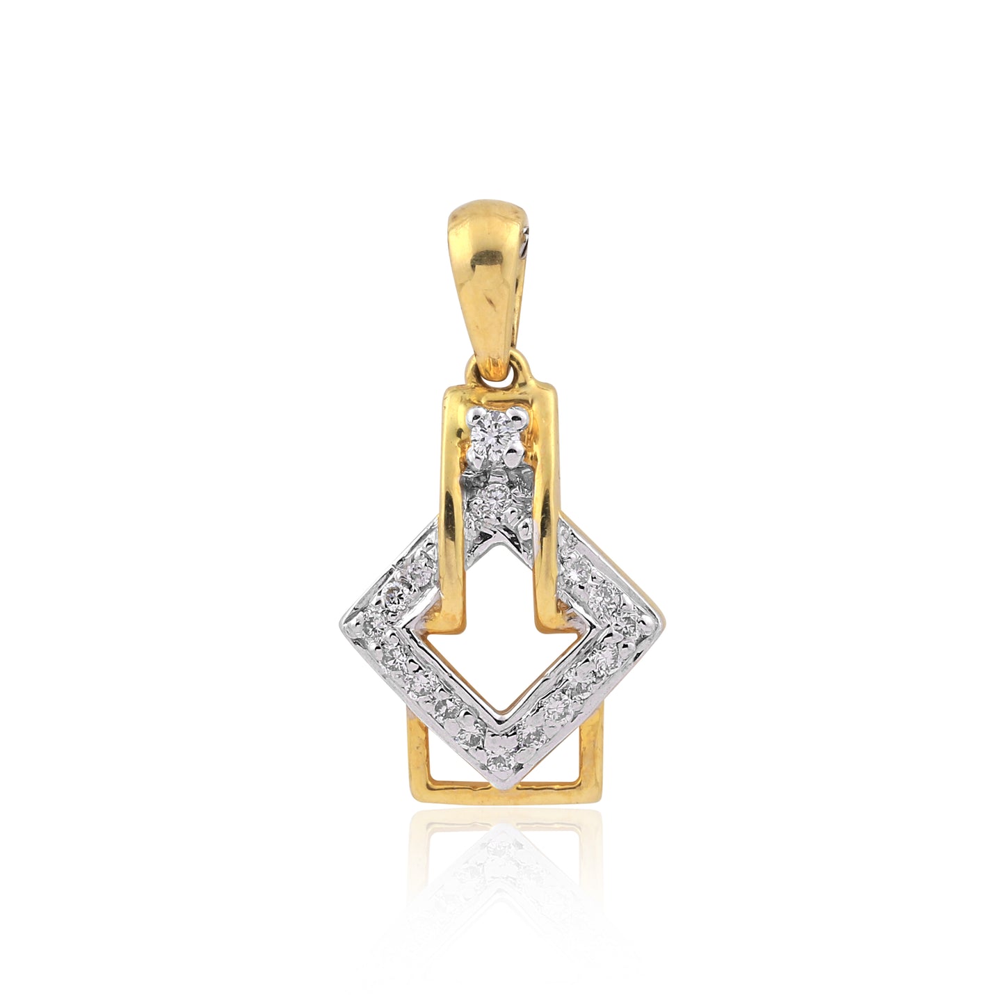 Geometric Spark Diamond Pendant Set