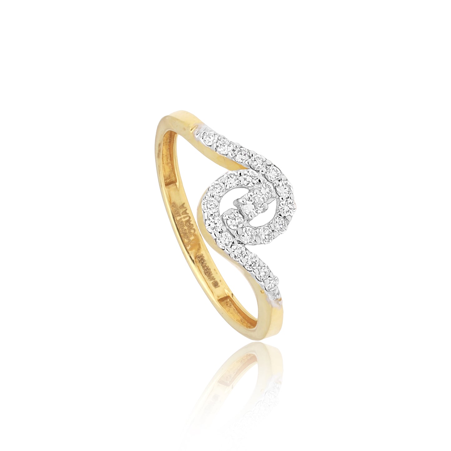 Elegant Diamond Swirl Ring