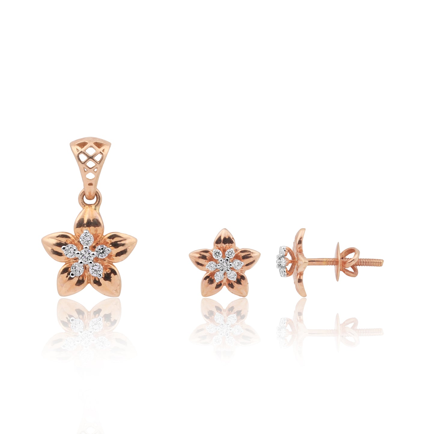 Blossom Diamond Pendant Set