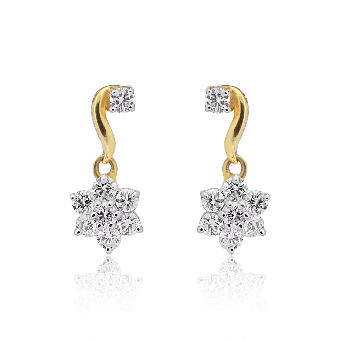 Lisabet Yellow Gold Diamond-Stud Earrings