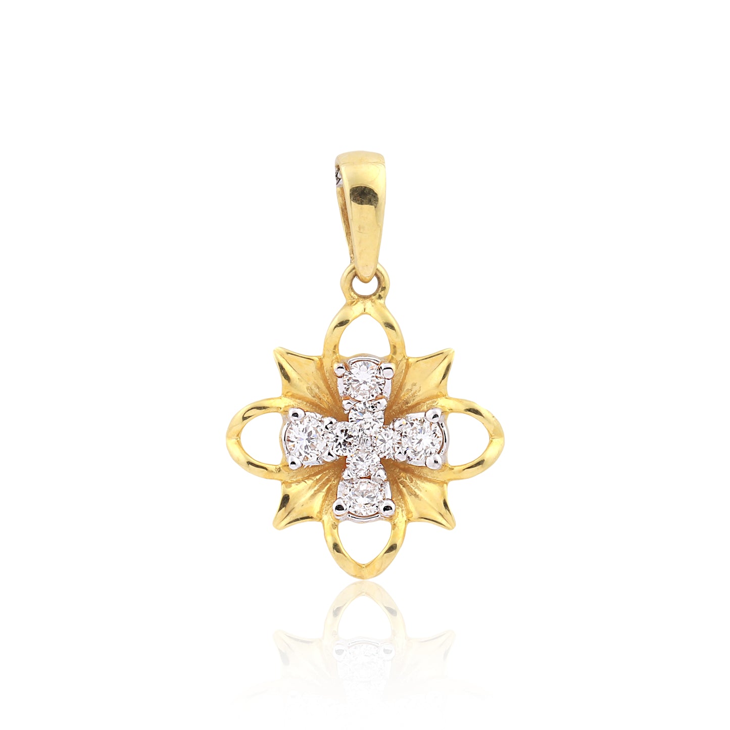 Golden Radiance Diamond Pendant Set