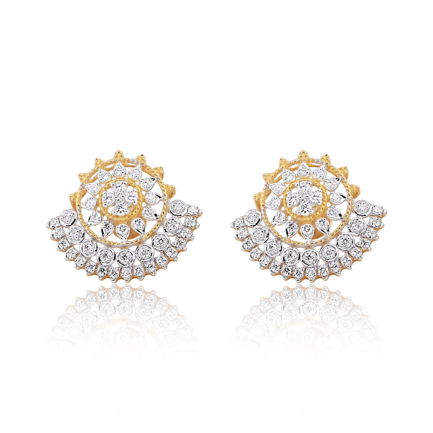 Diamond Sunburst Earrings