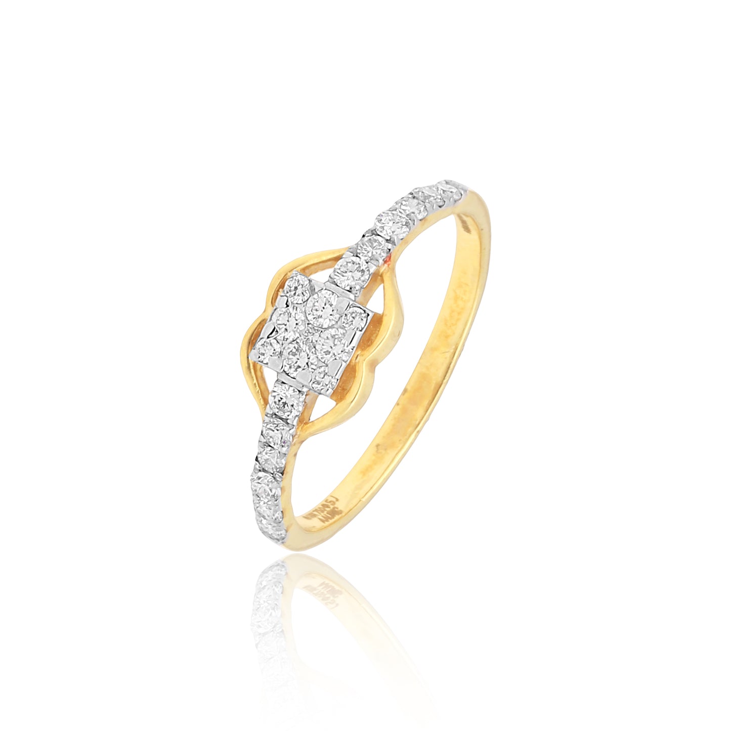 Elegant Diamond Flower Ring