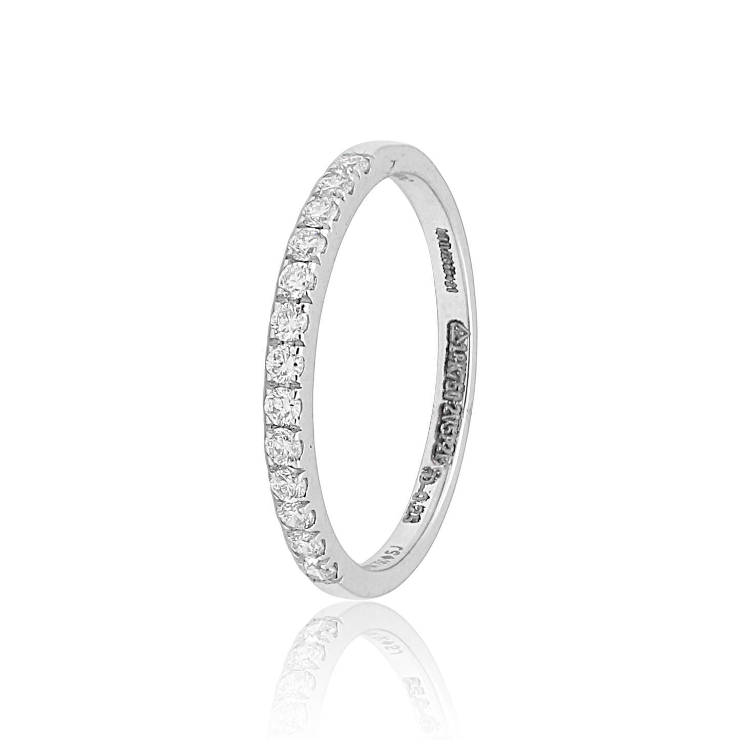 White Gold Thin Diamond Ring