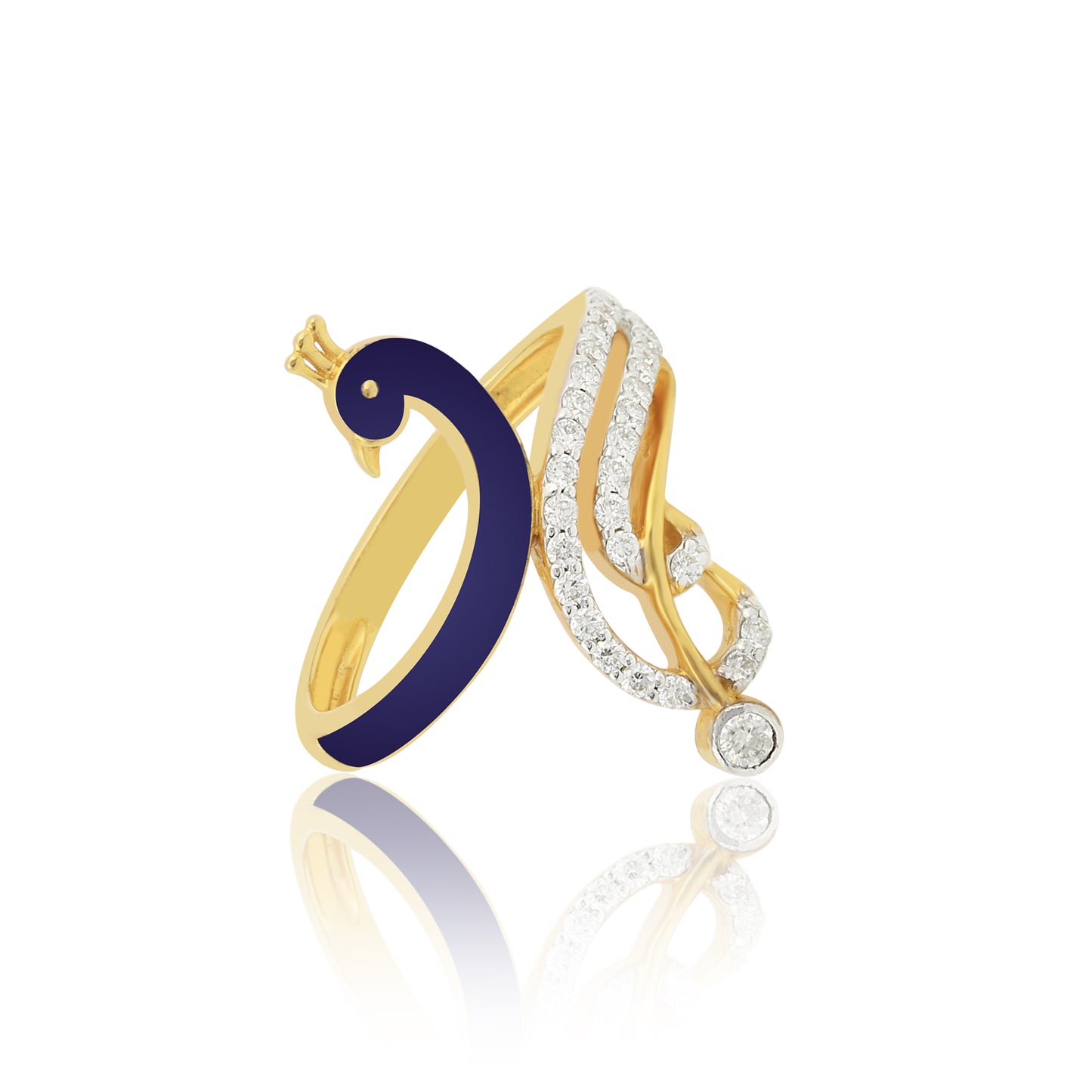 Royal Plumage Peacock Diamond Ring