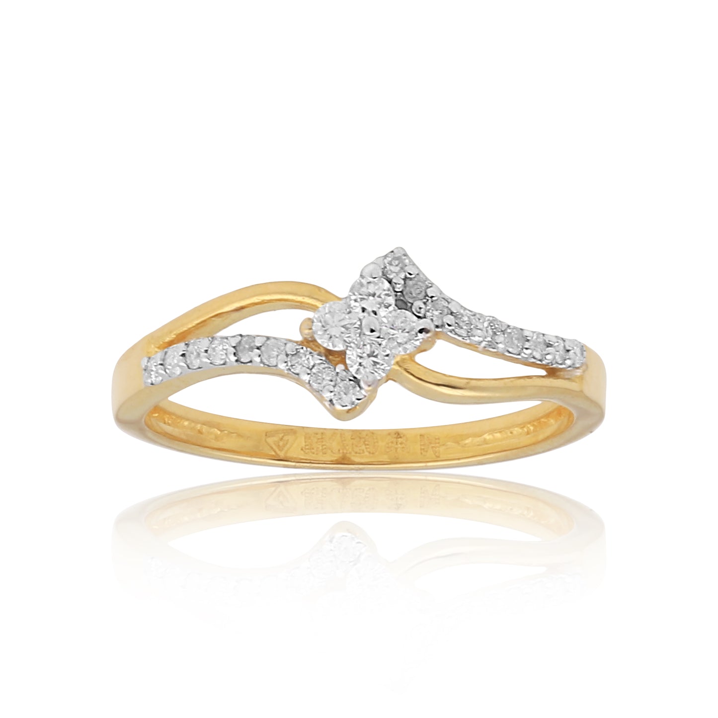 Delicate Heart Diamond Ring