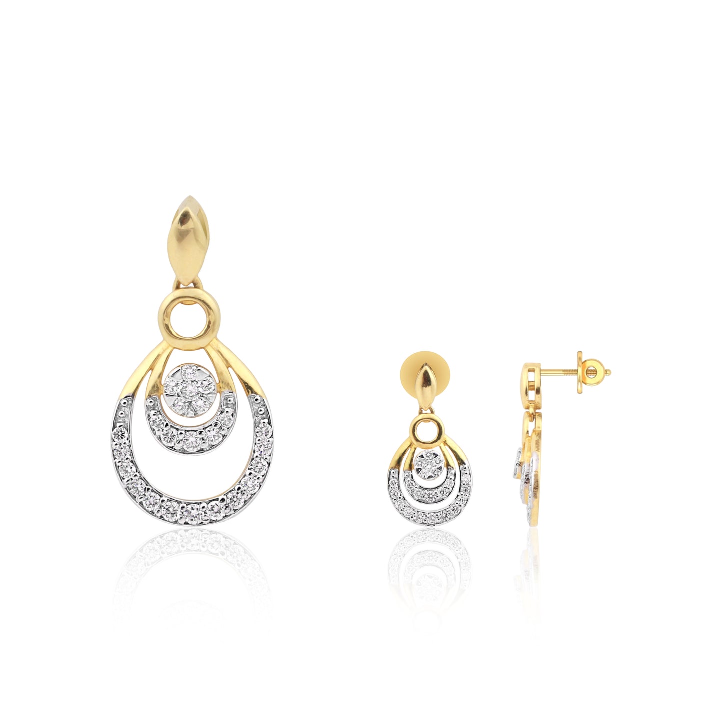 Radiant Teardrop Harmony Diamond Pendant Set