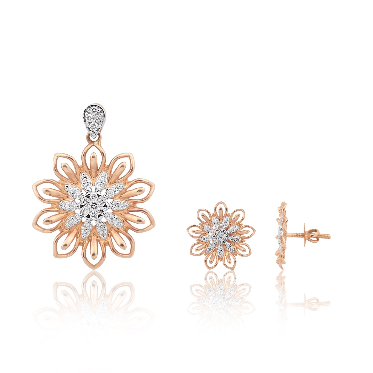 Blossom Aura Diamond Pendant Set