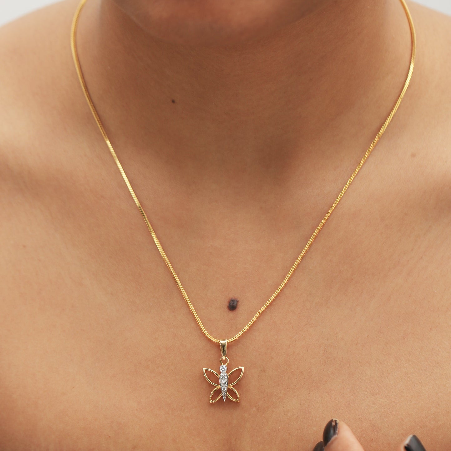 Butterfly Bliss Diamond Pendant Set