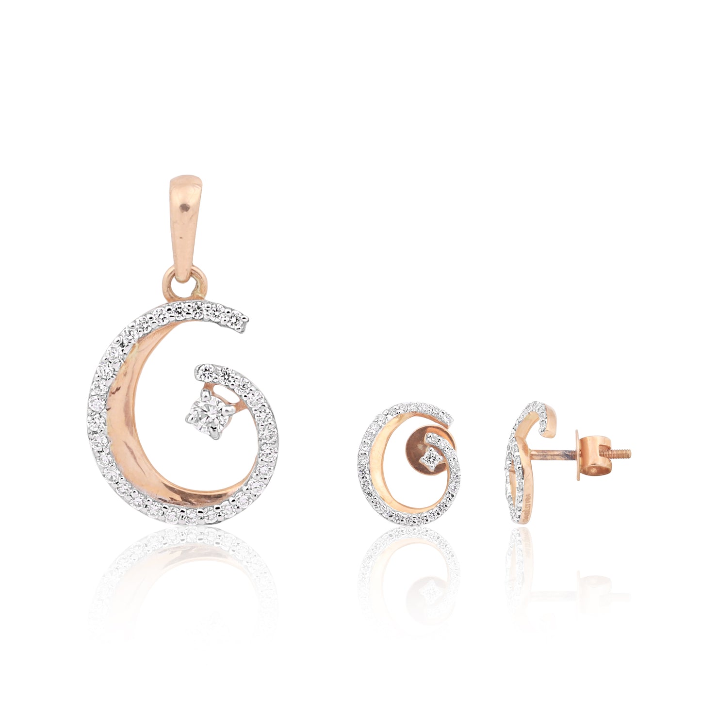 Celestia Crescent Diamond Pendant