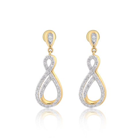 0.70 Ct. IGI Certified 18K Solid Gold Natural Diamond Earrings for Women