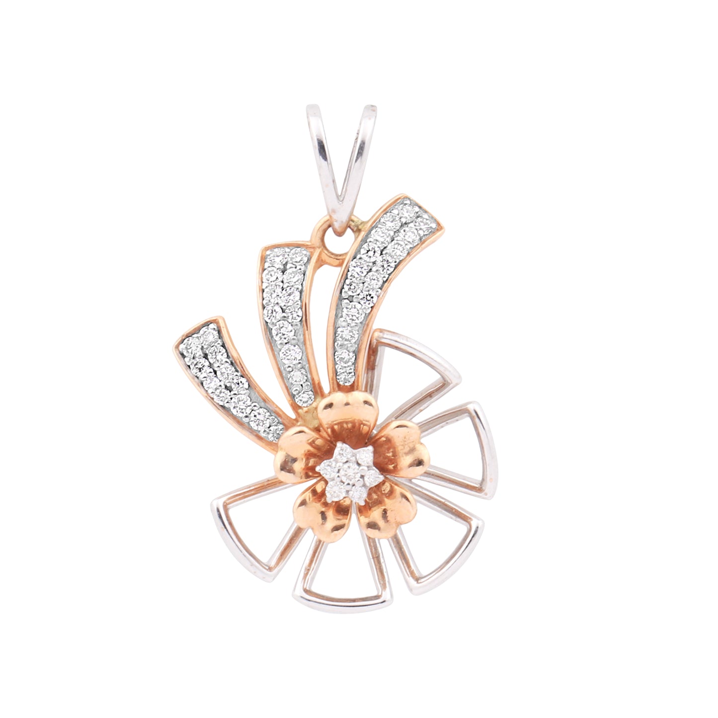 Radiant Bloom Diamond Pendant Set