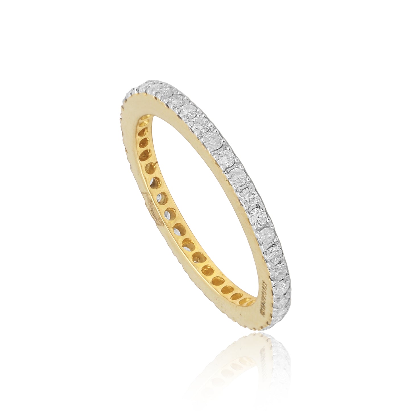 Yellow Gold Full Eternity Diamond Band
