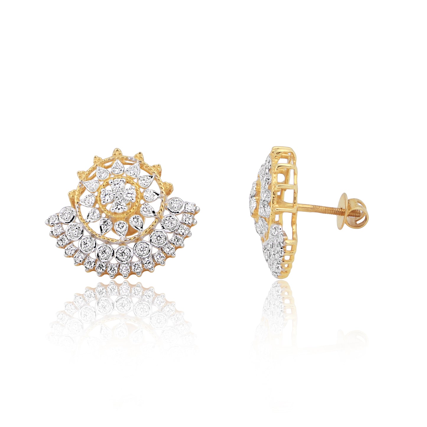 Diamond Sunburst Earrings