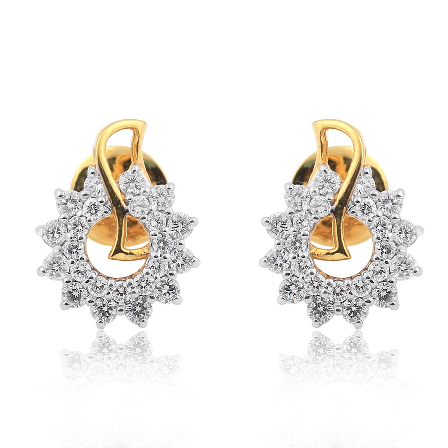 18k Gold Natural Diamond Pendant Set 1.50 ct Round Cut IGI Certified Jewellery