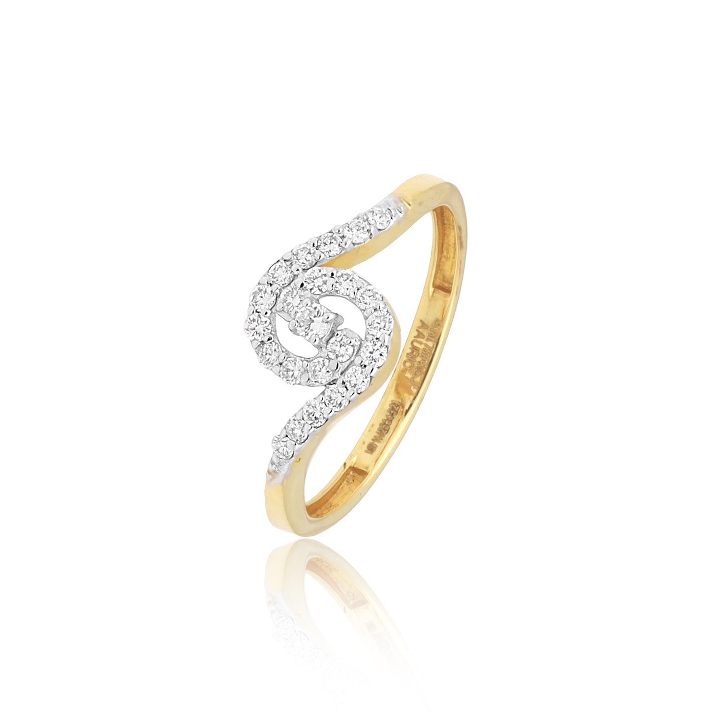 Elegant Diamond Swirl Ring