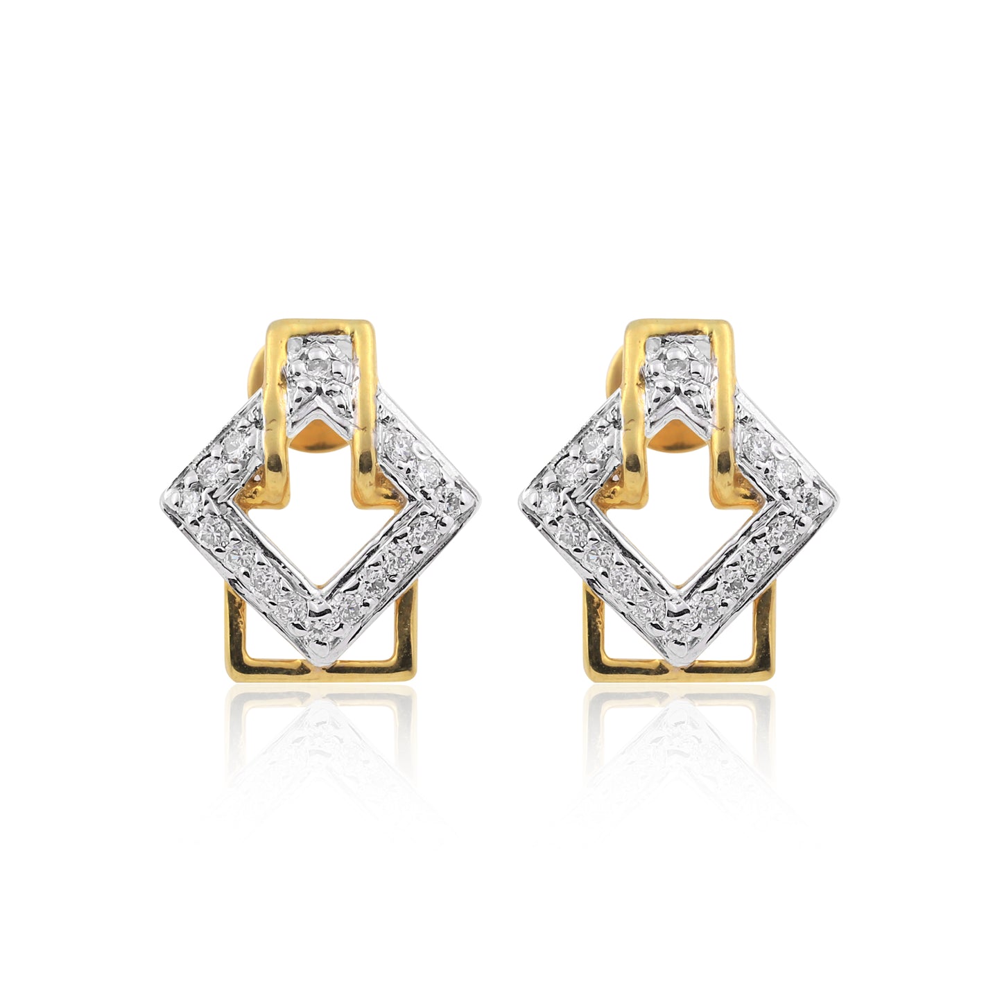 Geometric Spark Diamond Pendant Set