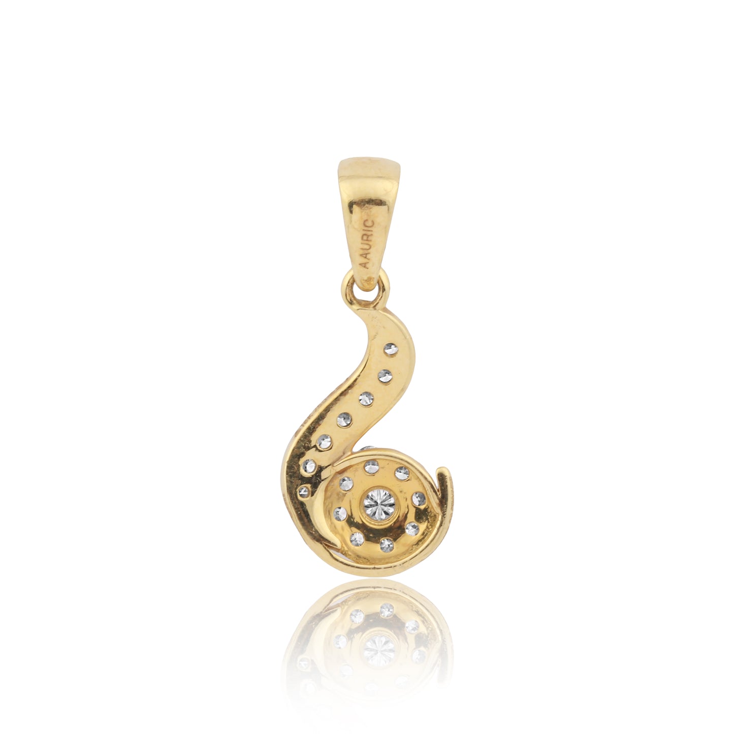 S-Shaped Diamond Pendant