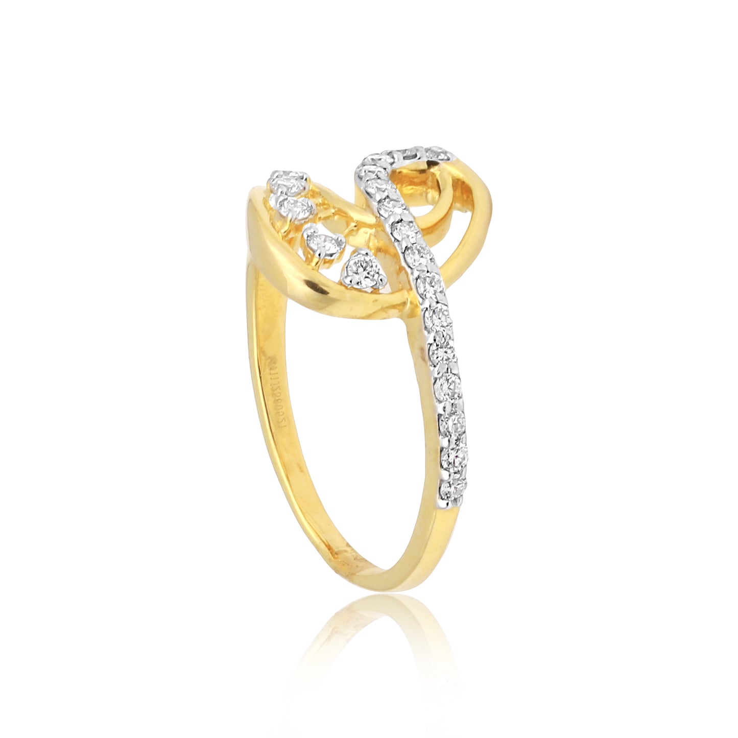 Modern Swirl Diamond Ring