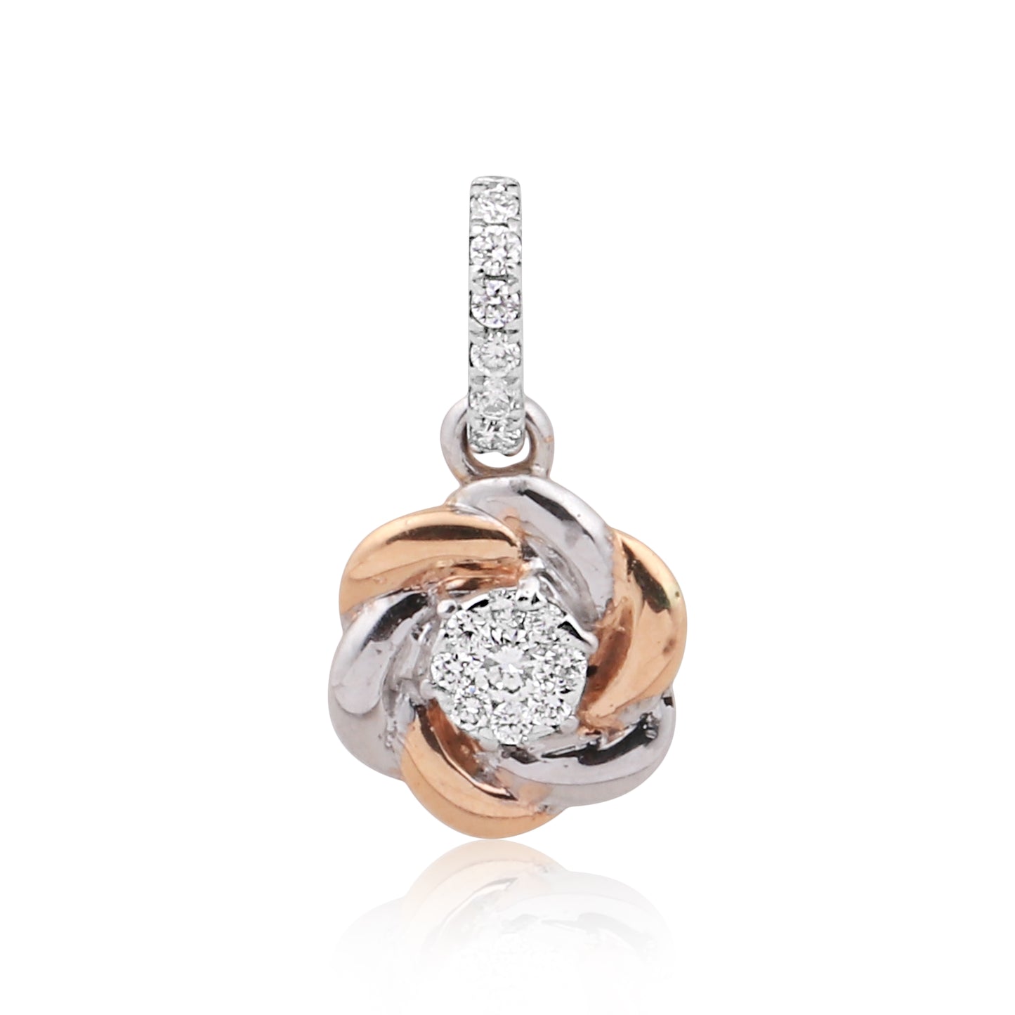 Floral Diamond Pendant Set