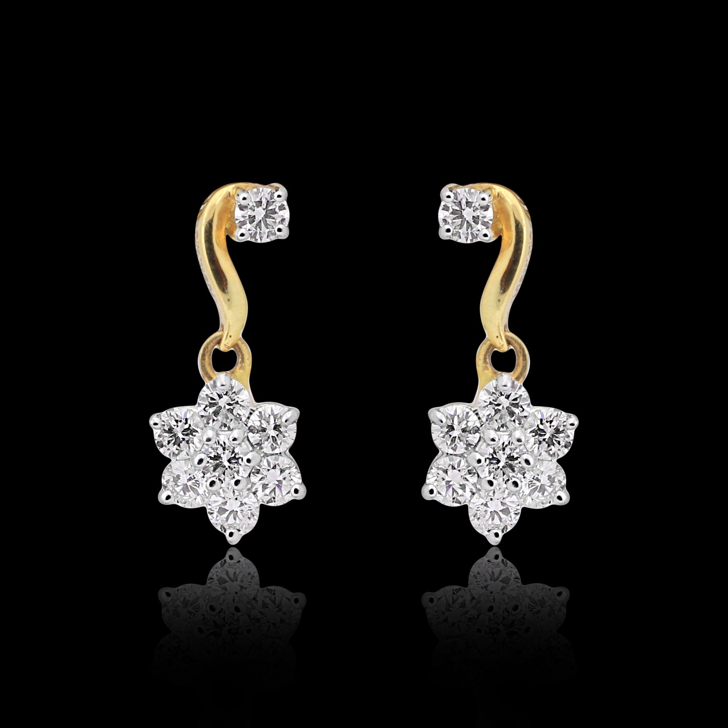 Lisabet Yellow Gold Diamond-Stud Earrings