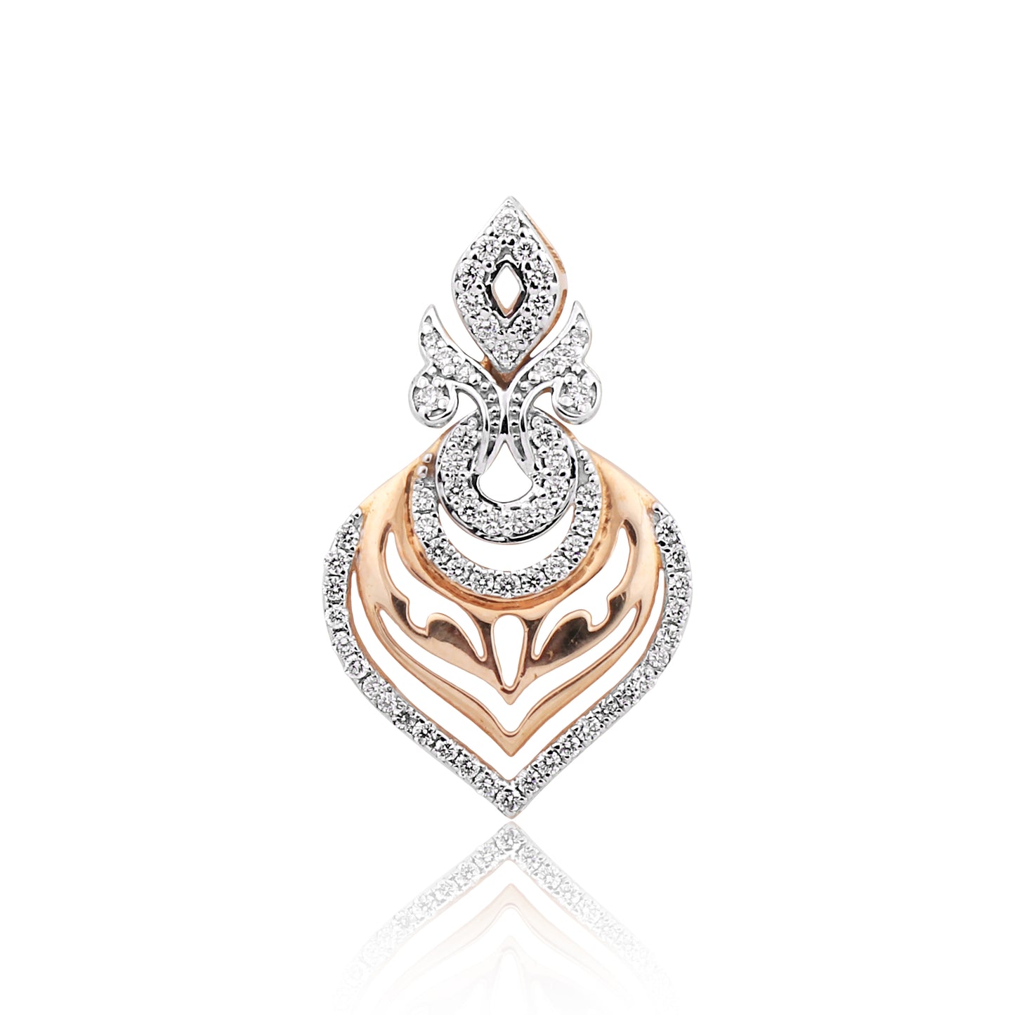 Elysia Layered Teardrop Diamond Pendant Set