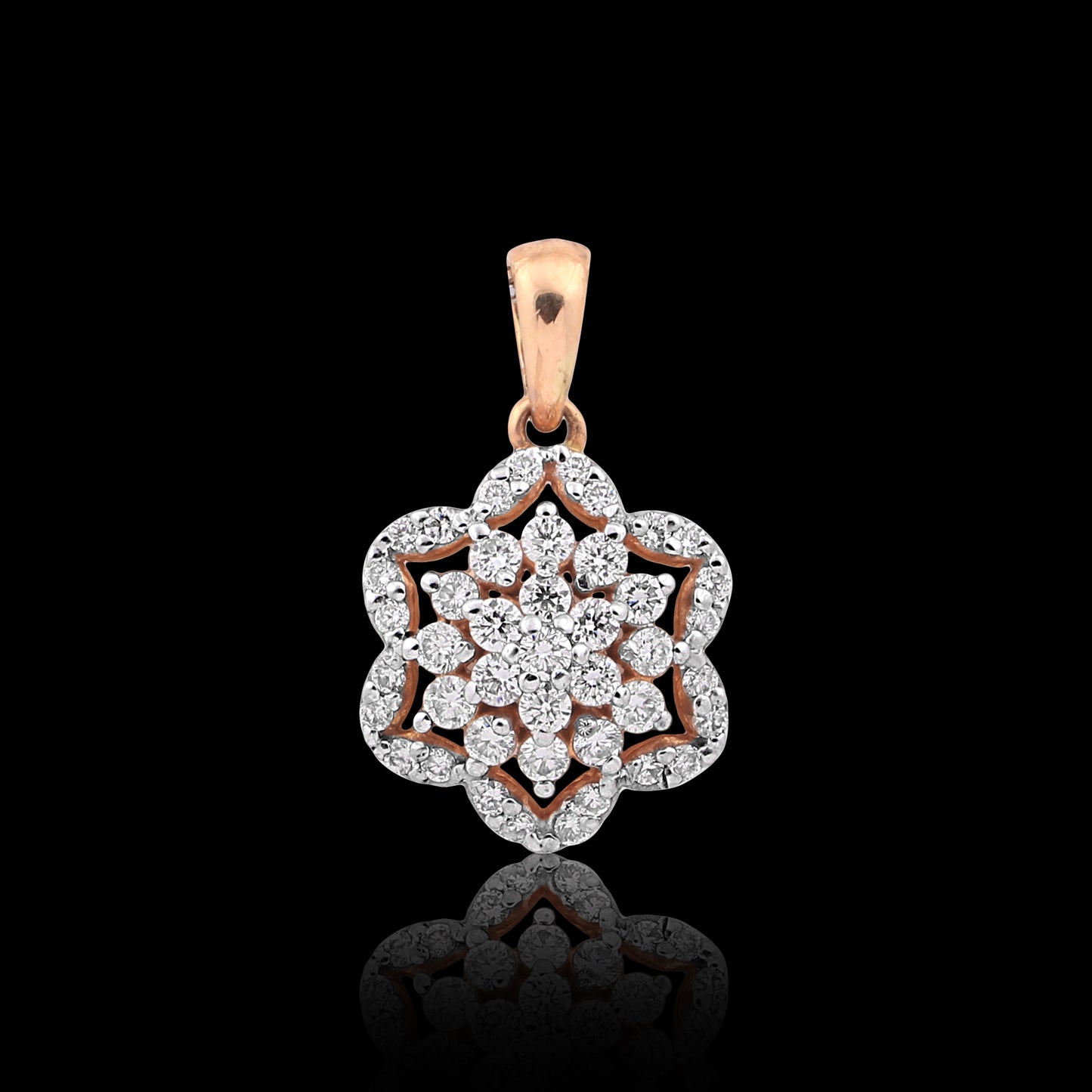Floral Design Diamond Pendant