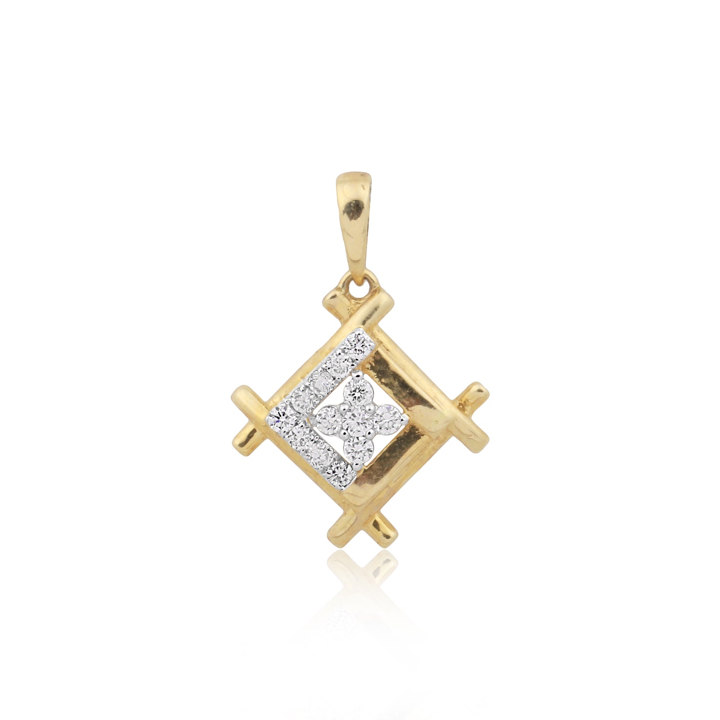 Radiant Geometry Diamond Pendant Set