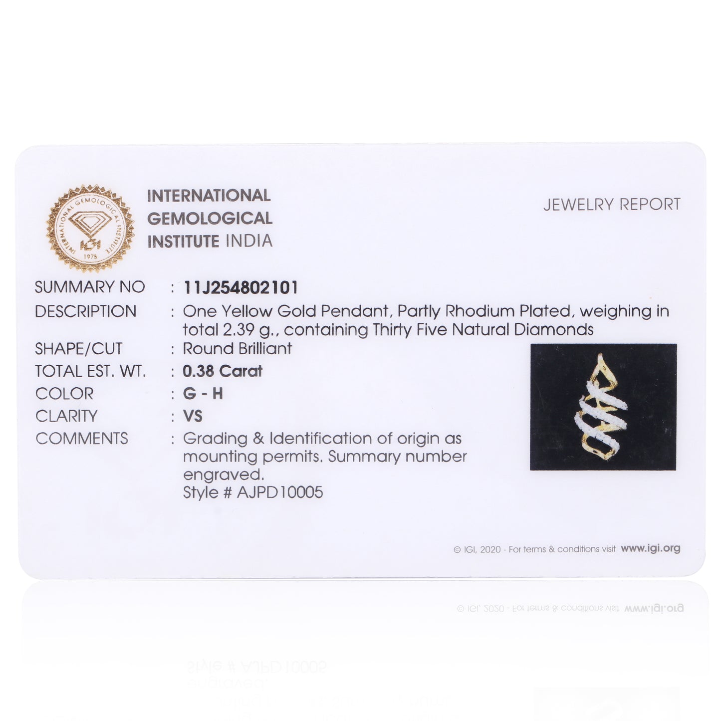 Swirl Design Diamond Pendant