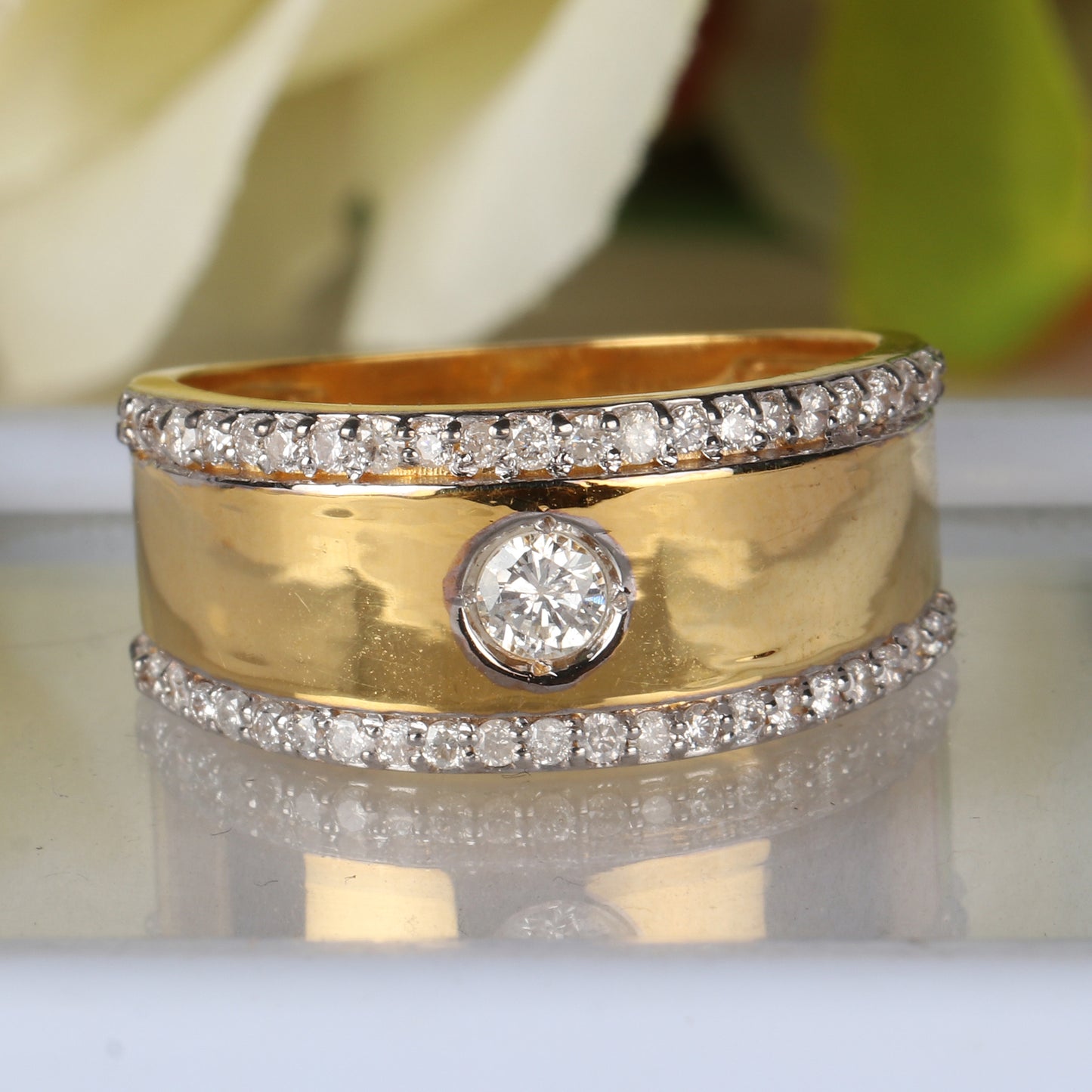 Men’s Wide Diamond Band