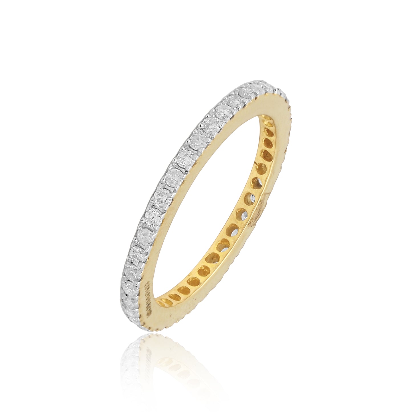 Yellow Gold Full Eternity Diamond Band