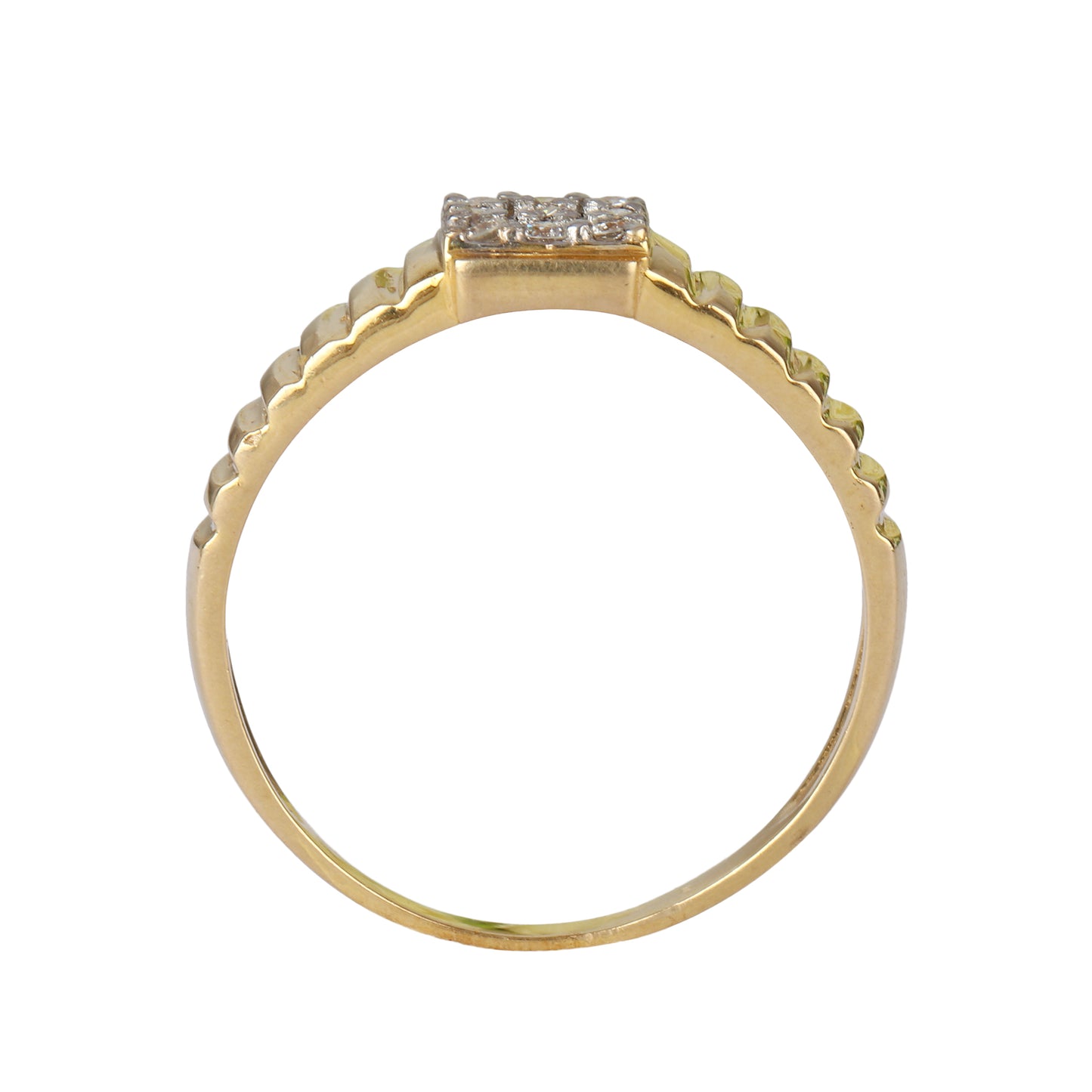 Men’s Square Cluster Diamond Ring