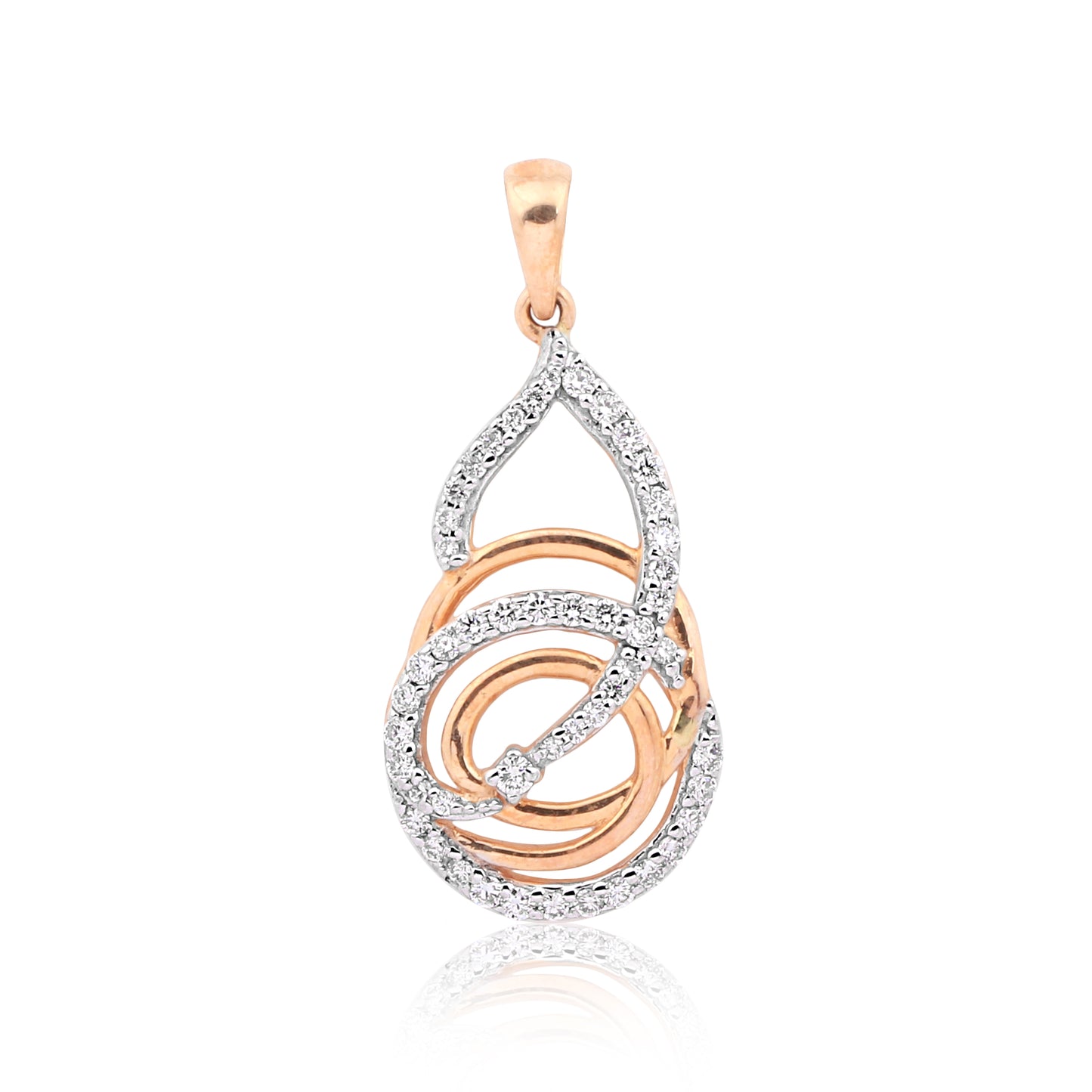 Celestia Spiral Diamond Pendant Set