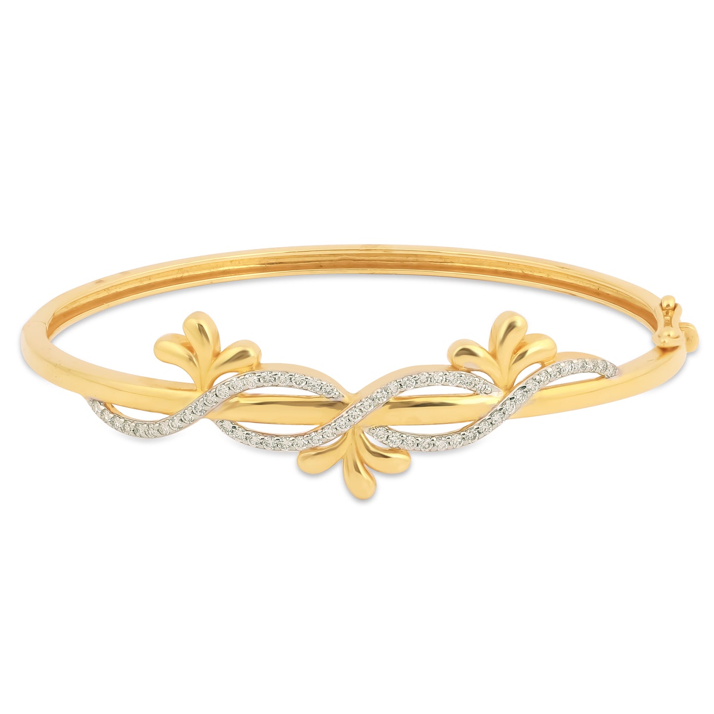 Floral Twist Diamond Bangle