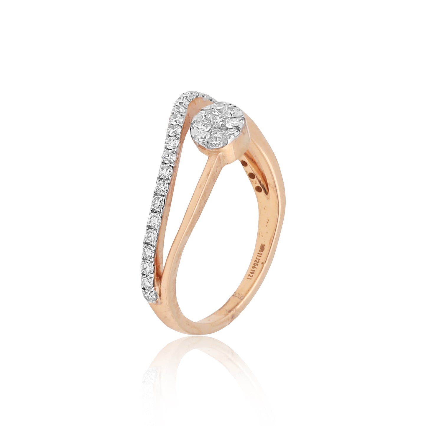 Elegant Diamond Swirl Ring