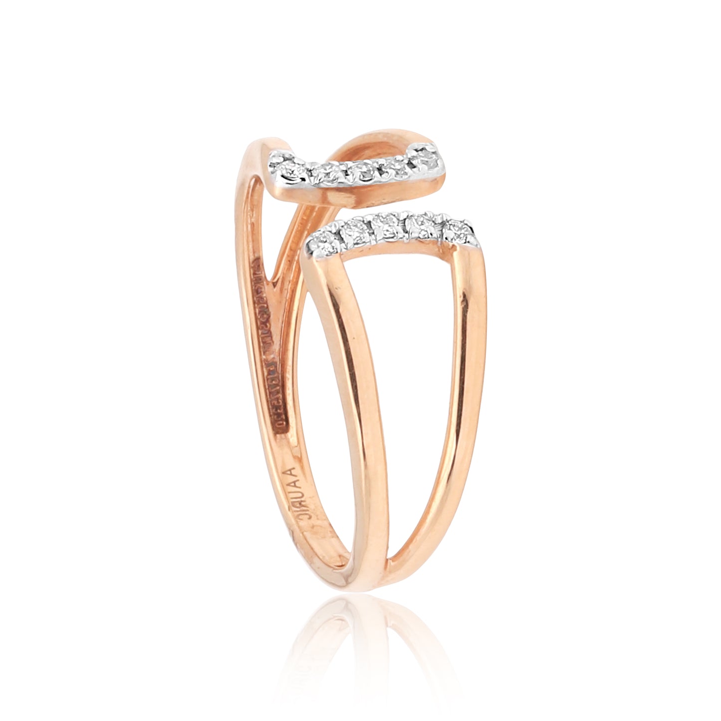 AAURIC Rose Gold and Diamond Ring