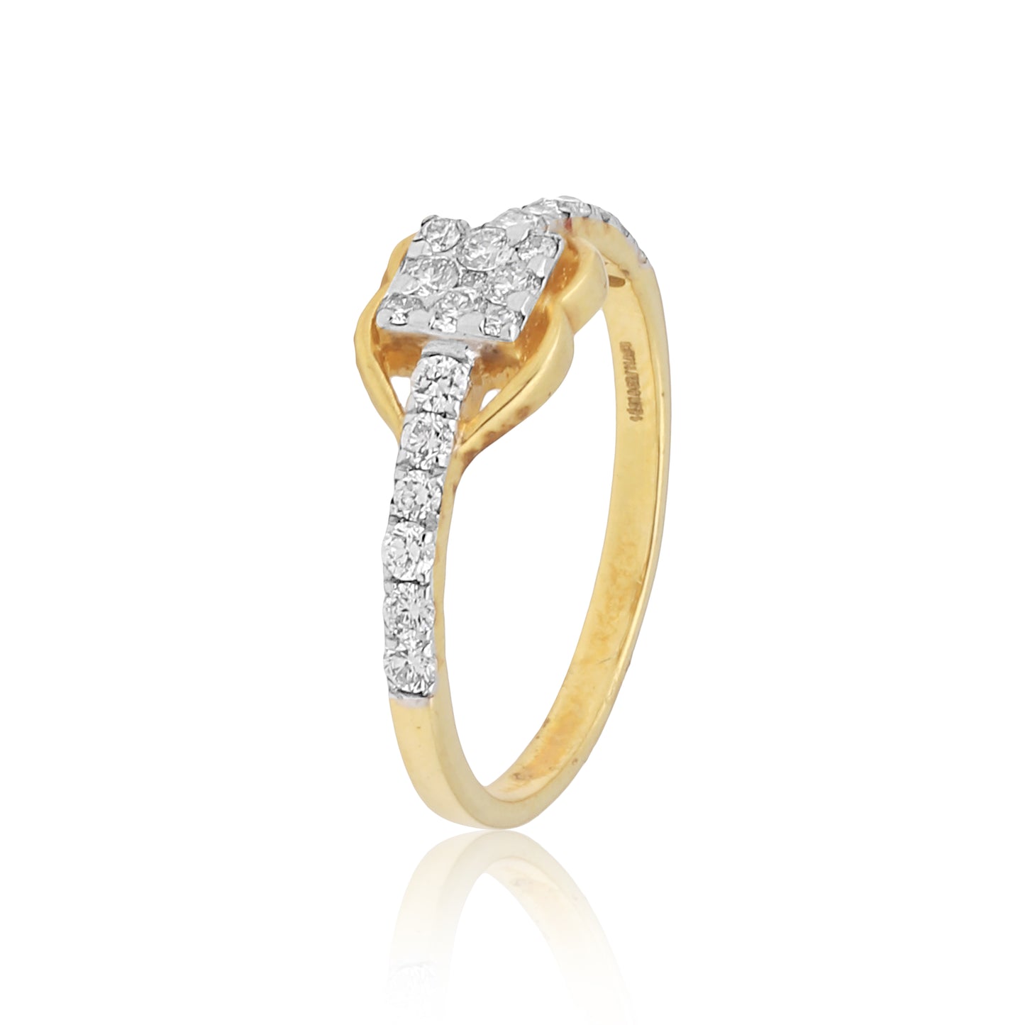Elegant Diamond Flower Ring