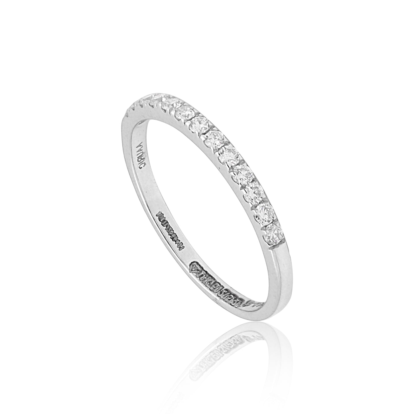 White Gold Thin Diamond Ring