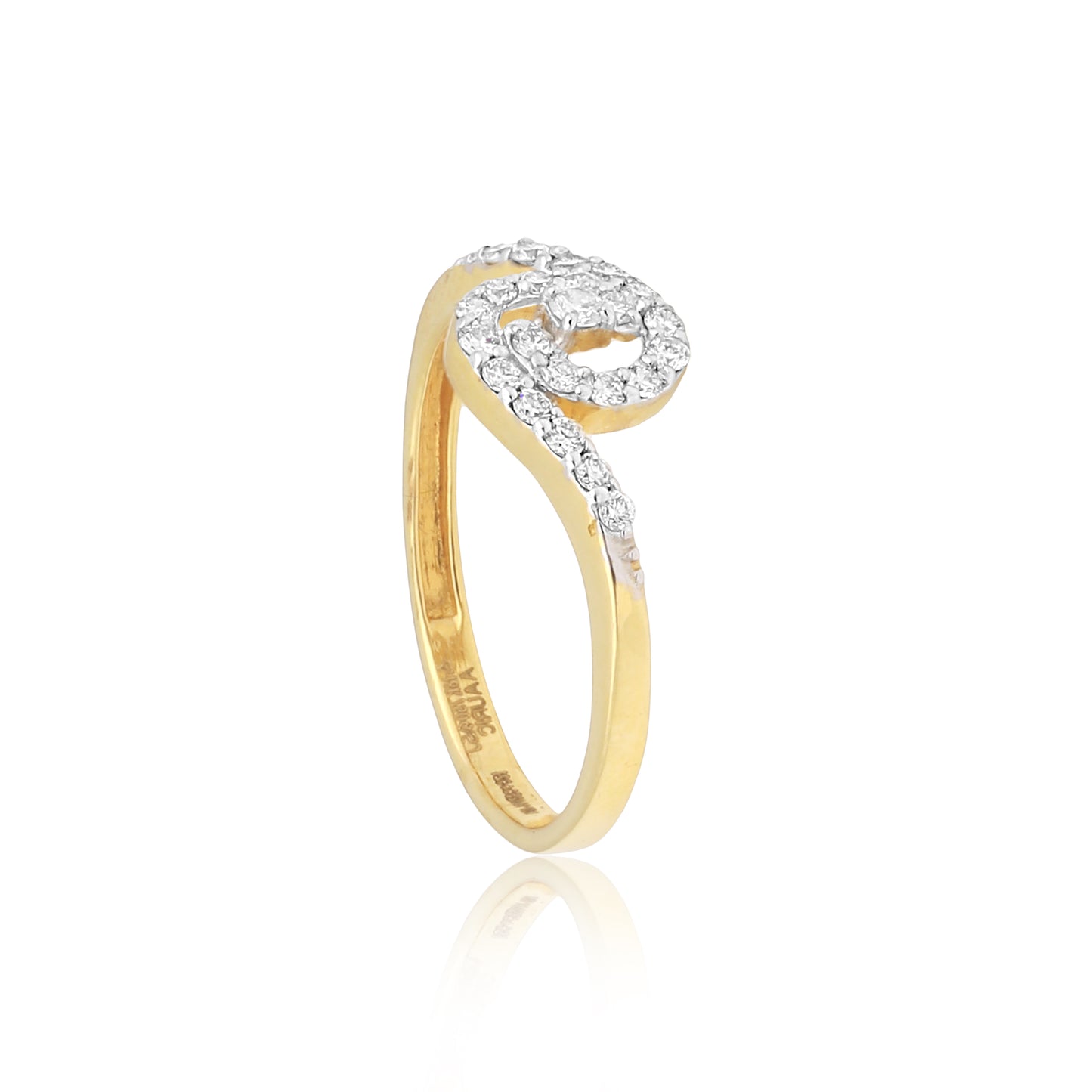 Elegant Diamond Swirl Ring