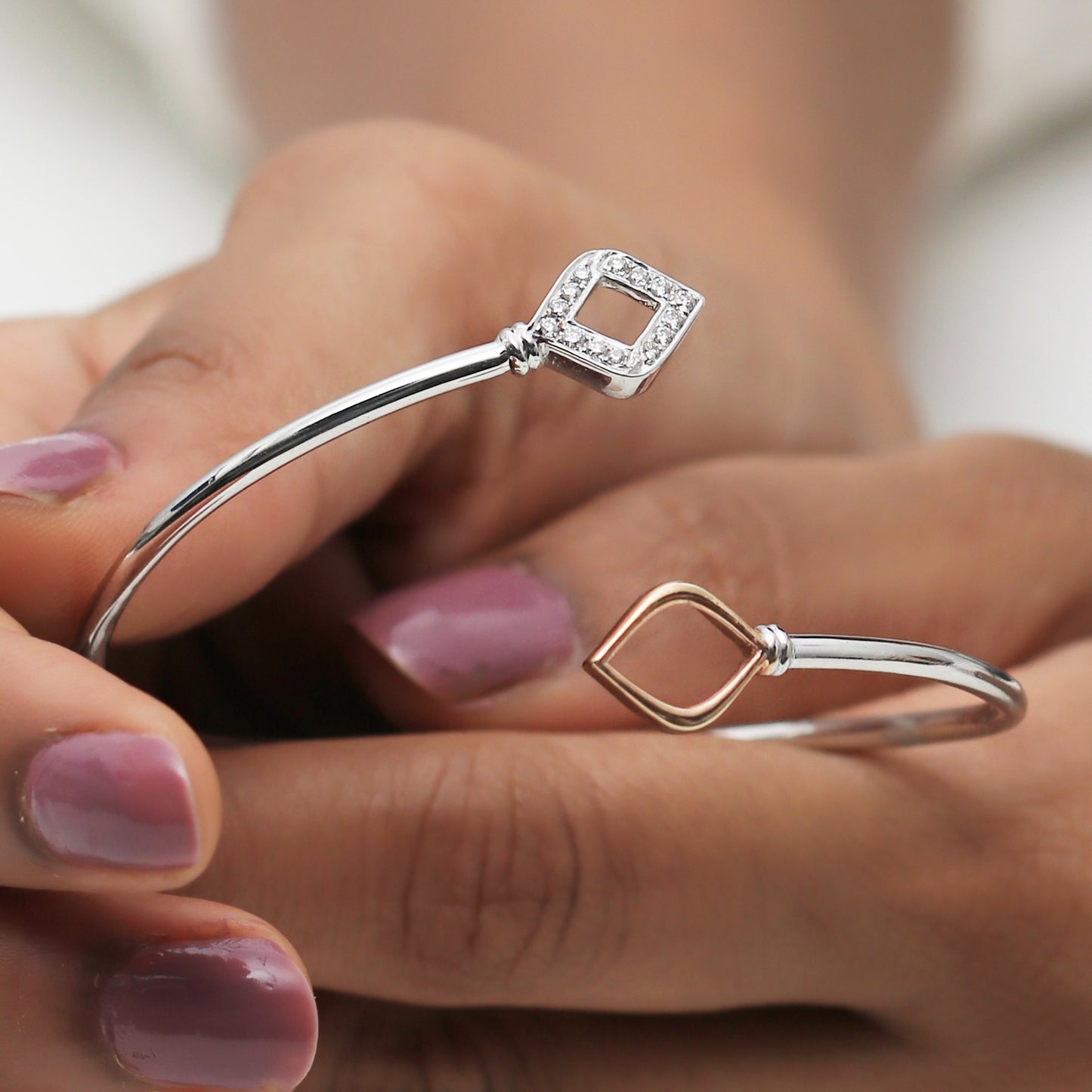 Dual Charm Diamond Bangle