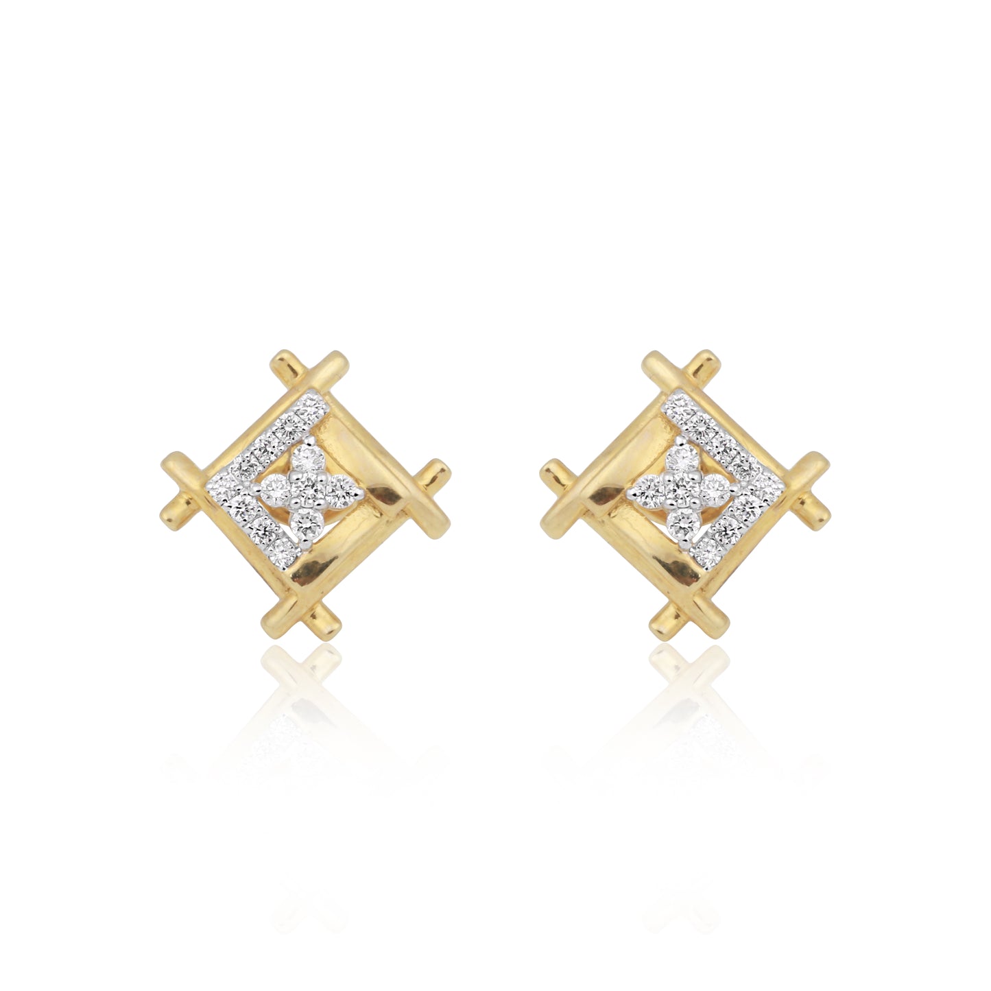Radiant Geometry Diamond Pendant Set
