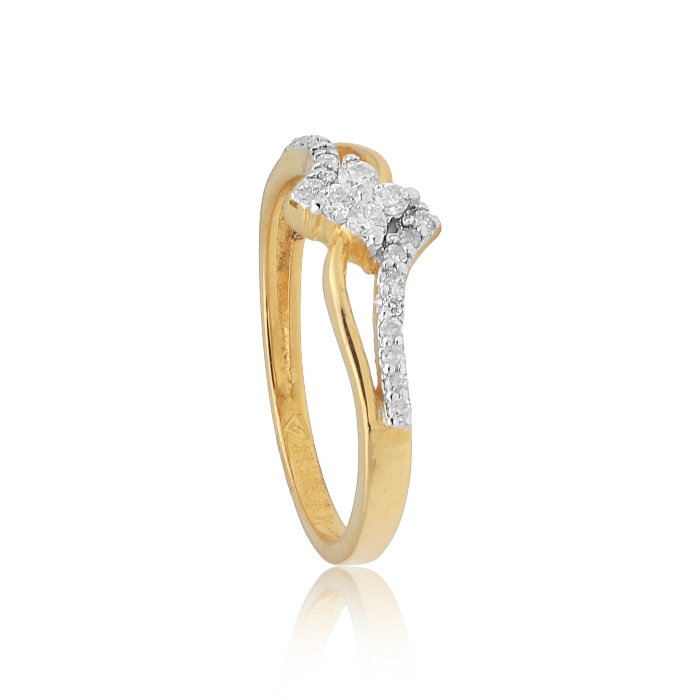 Delicate Heart Diamond Ring